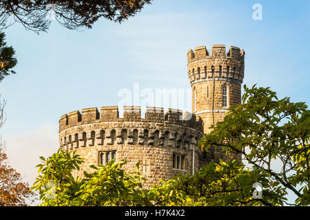 Cyfarthfa Schloss im Herbst Merthyr Tydfil, South Wales Stockfoto