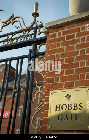 Hobbs Tor im Kia Oval Surrey County Cricket Club Stadium in London, UK Stockfoto