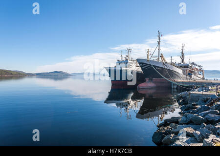 Hafen von Kirkenes, Kirkenes (Norwegen) Stockfoto