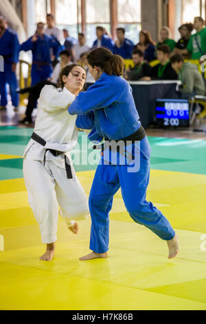 Konkurrenten im katalanischen Senior Judo-Meisterschaften in Barcelona, 29. Oktober 2016, Barcelona Spanien Stockfoto