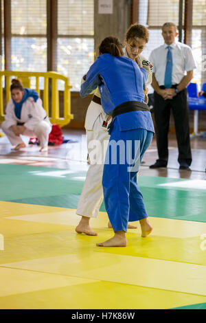 Konkurrenten im katalanischen Senior Judo-Meisterschaften in Barcelona, 29. Oktober 2016, Barcelona Spanien Stockfoto