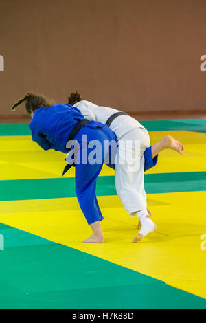 Konkurrenten im katalanischen Senior Judo-Meisterschaften in Barcelona, 29. Oktober 2016, Barcelona Spanien Stockfoto