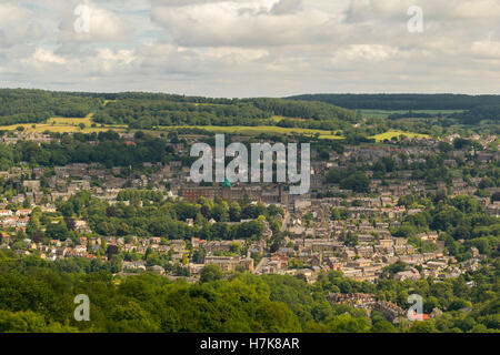 Matlock Bath von den Höhen des abraham Stockfoto