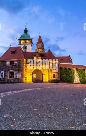 Bouzov, Burg, Architektur, Aussicht, Geschichte, Sehenswürdigkeiten, Böhmen, Tschechien Stockfoto