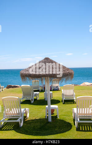 Private Beach Club, Sotogrande, San Roque, Cádiz, Spanien Stockfoto