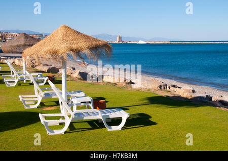 Private Beach Club, Sotogrande, San Roque, Cádiz, Spanien Stockfoto