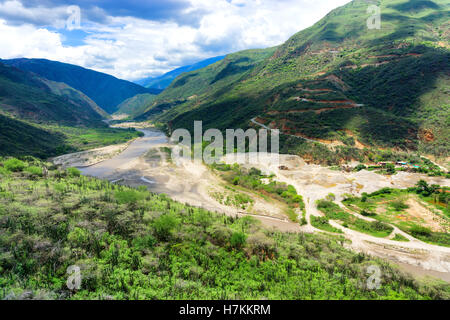 Blick auf Chicamocha Canyon in Santander, Kolumbien Stockfoto