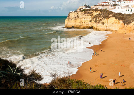 Praia Carvoeiro, Algarve, Portugal Stockfoto