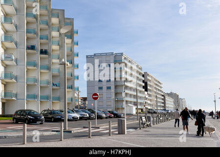 Stadt Zentrum von Neufchatel-Hardelot, Pas-De-Calais, Frankreich Stockfoto