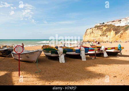 Praia Carvoeiro, Algarve, Portugal Stockfoto