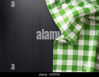 Serviette auf hölzernen Hintergrund Stockfoto