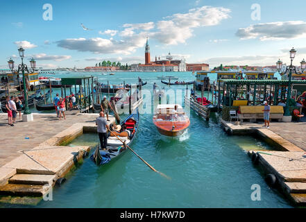 Urlaub im romantischen Venedig am sonnigen Sommertag, Italien Stockfoto