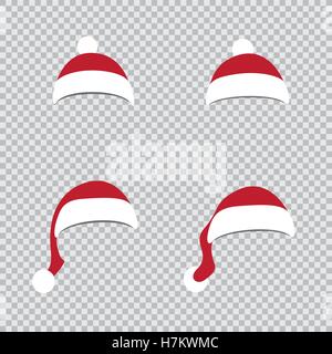 verschiedene Santa Hüte Stock Vektor