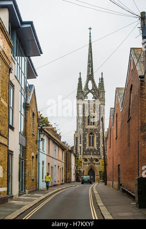 St. Mary von Charity-Kirche - Kirche-Straße - Faversham Kent England Stockfoto