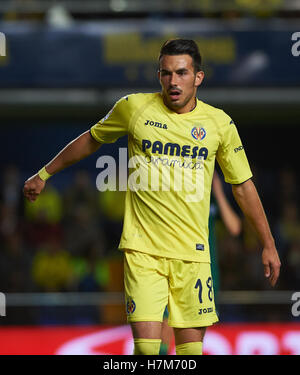 Nicola Sansone Villarreal CF Gesten während der La Liga match im Estadio El Madrigal, Villarreal Bild von Maria Jose Segovia/Focus Bilder Ltd + 34 660052291 06/11/2016 Stockfoto