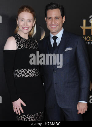 Beverly Hills, CA, USA. 6. November 2016. 6. November 2016 - Beverly Hills, Kalifornien. Bryce Dallas Howard, Edgar Ramirez. 20. annual Hollywood Film Awards statt im Beverly Hilton Hotel. Bildnachweis: Birdie Thompson/AdMedia Credit: Birdie Thompson/AdMedia/ZUMA Draht/Alamy Live-Nachrichten Stockfoto