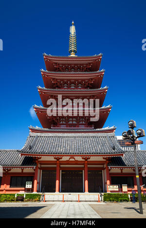 Asakusa, Tokio am Sensoji Tempel Hozomon Tor. Stockfoto