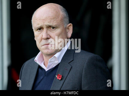 Hull City Interimstrainer Mike Phelan vor dem Premier League-Spiel im Stadion KCOM, Rumpf. Stockfoto