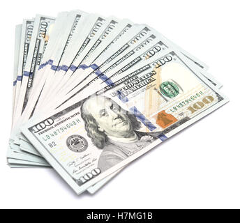 Dollar isoliert auf weißem Hintergrund Stockfoto