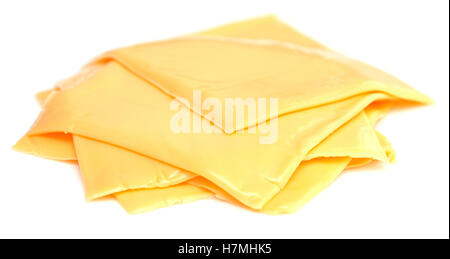 Käse, isoliert auf weißem Hintergrund Stockfoto
