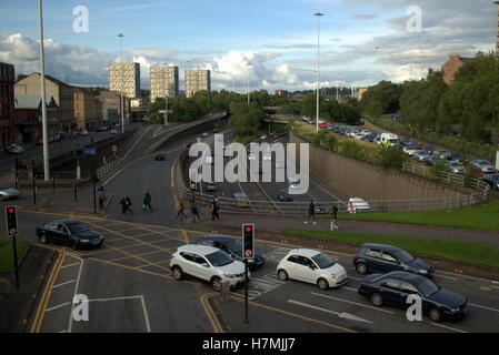 Charing Cross Traffic mit der M8-Glasgow Stockfoto