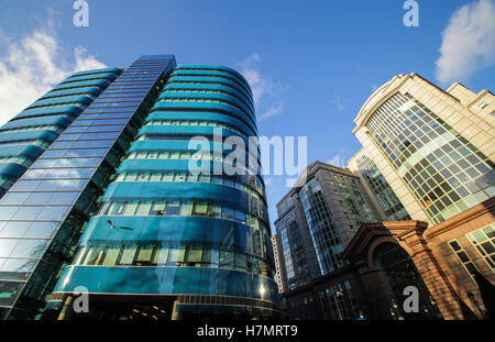 Bild der Londoner Geschäftsviertel in der Nähe von Aldgate, London, England Stockfoto
