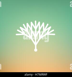 Vektor minimalistisch lineare kybernetischer Kreislauf Baum-Logo in einem einfachen modernen Stil Zeichen Stock Vektor