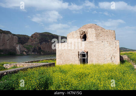 Türkei, Ost-Anatolien, Hasankeyf, geplant für Überschwemmungen unter den Tigris River Ilisu Dam Project Artuklu Bäder Stockfoto