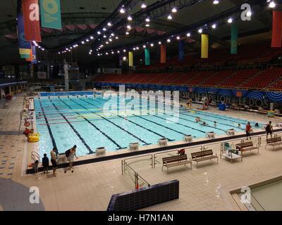 Olympia Park Sports Centre-Schwimmbad in Montreal, Quebec, Kanada Stockfoto