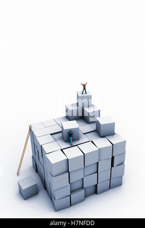 Die perfekte Würfel bauen Stockfoto