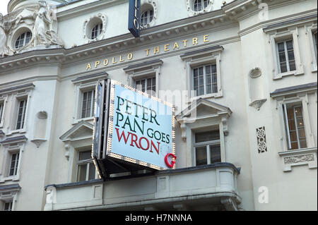 Peter Pan geht falsch spielen im Londoner Apollo Theatre Stockfoto