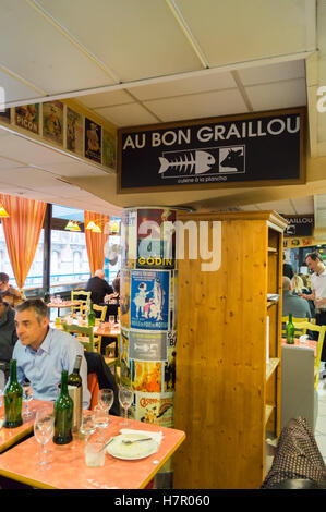 Au Bon Graillou Restaurant, Marché Victor Hugo, Toulouse, Haute-Garonne, Occitanie, Frankreich Stockfoto