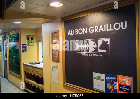 Au Bon Graillou Restaurant, Marché Victor Hugo, Toulouse, Haute-Garonne, Occitanie, Frankreich Stockfoto