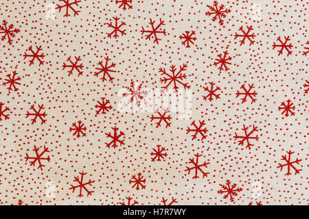 Textile Weihnachten Hintergrund mit skandinavischem Design. Stockfoto