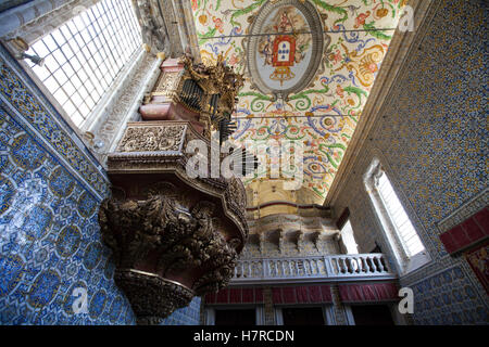 Capela de São Miguel Kapelle der Universität Coimbra. Coimbra, Portugal, Europa Stockfoto