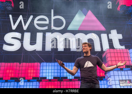 Lissabon, Portugal. 7. November 2016. Gründer & CEO von Web Summit, Paddy Cosgrave, im Web Summit 2016, in Lissabon, Portugal-Credit: Alexandre de Sousa/Alamy Live News Stockfoto