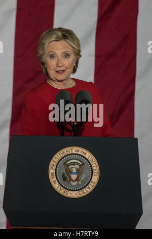 Philadelphia, USA. 7. November 2016. Hillary Clinton bei Get Out The Vote Kampagne Rallye in Philadelphia. Bildnachweis: Rudy k/Alamy Live News Stockfoto