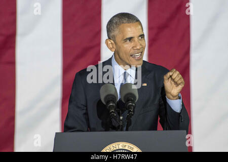 Philadelphia, Pennsylvania, USA. 7. November 2016. Präsident OBAMA bei den GOTV Kundgebung und Konzert in der Independence Hall in Philadelphia Pa Credit: Ricky Fitchett/ZUMA Draht/Alamy Live News Stockfoto