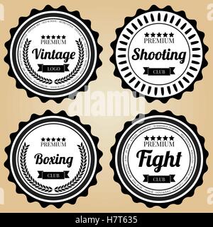 Vintage / Retro-Logo-Design als Vorlage Stock Vektor