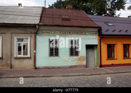 Alte ukrainische Stadt Czerniwzi. Jüdisches Ghetto. Stockfoto