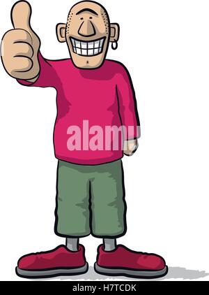 ein Charakter mit Daumen Stock Vektor