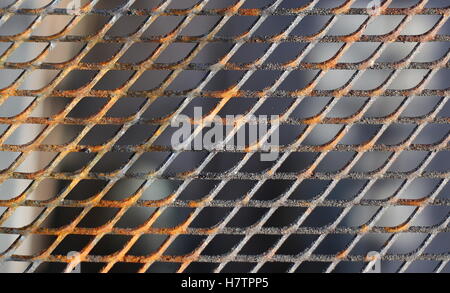 Nahaufnahme von einem leicht rostigen Kochen Rost. Stockfoto