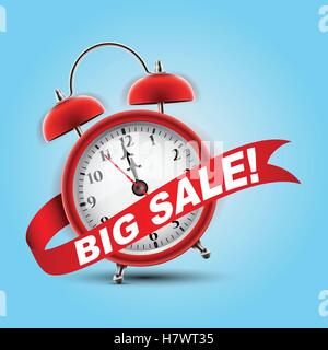 Roter Alarm clock Stock Vektor