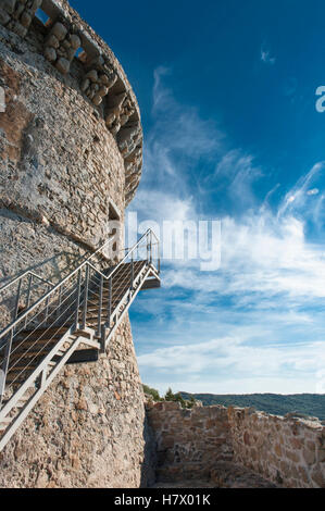 La Tour de Campomoro, Genueser Wachturm gebaut im Belvédère-Campomoro zum Schutz der Küste, Korsika, Frankreich Stockfoto