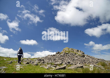 Wandern in den Preseli-Berge, Pembrokeshire, Wales Stockfoto