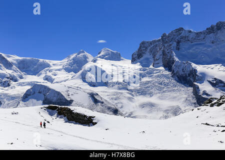 Bergblick vom Gornergrat Station Stockfoto