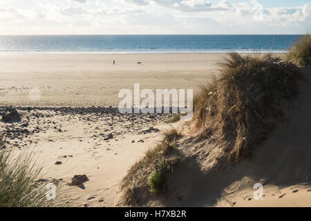 Rhosili, Rhossili, Rhossilli, Bucht, Llangenneth langenneth, Strand, Würmer, der Wurm Gower, Halbinsel, Swansea, Swansea, Wales, Großbritannien, Großbritannien, Europa, Europäische Stockfoto