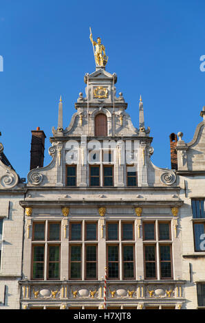 Guild Häuser im Hauptmarkt, Antwerpen, Flandern, Belgien Stockfoto