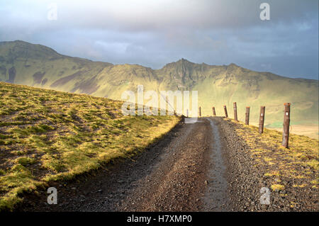 Bergstraße, Island Stockfoto