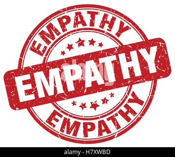 Empathie-rote Grunge-Stempel Stock Vektor